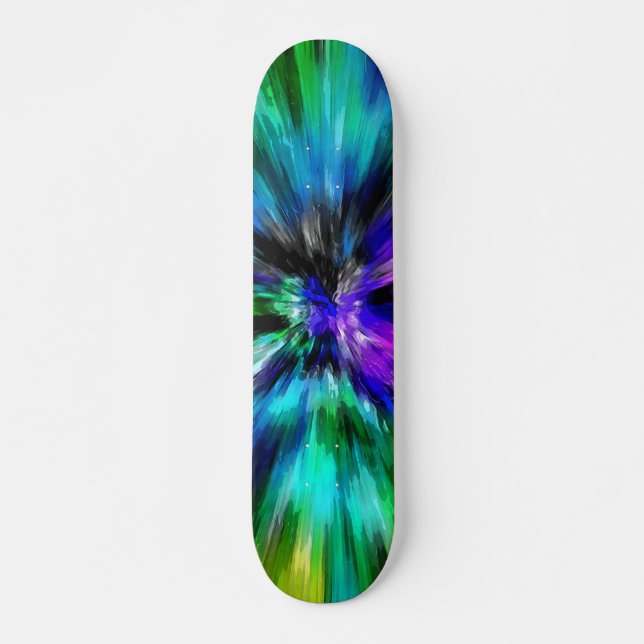 Lebhafte Gefärbte Krawatte der Sternexplosion Skateboard (Vorne)