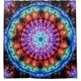 Lebhafte Gefärbte Krawatte Kaleidoskop Rainbow Man Duschvorhang