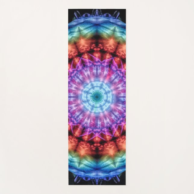 Lebhafte Gefärbte Krawatte Kaleidoskop Rainbow Man Yogamatte (Vorderseite)