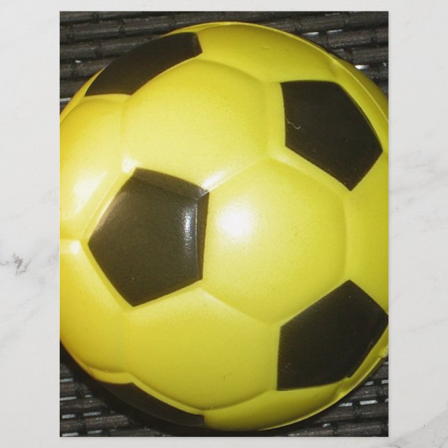 Lebhafte Gelb- und Schwarzfußballkunst (Vorderseite)