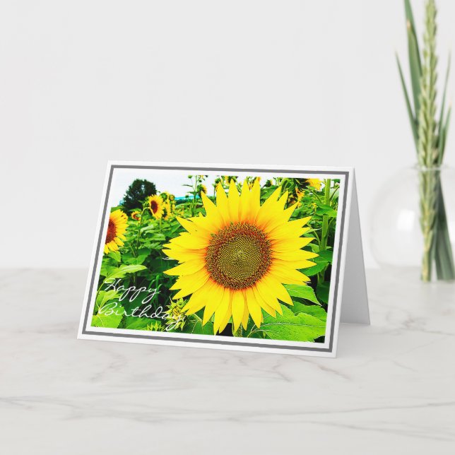 Lebhafte Gelbblüte in Feldnähe Karte (Vorderseite)