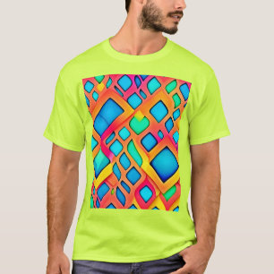 Lebhafte geometrische Abstrakte Kunst T-Shirt