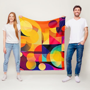 Lebhafte geometrische Harmonie Fleecedecke