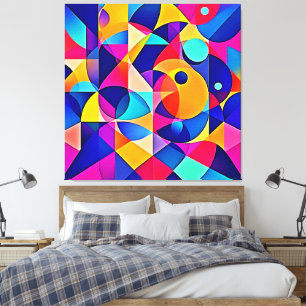Lebhafte geometrische Harmonie Leinwanddruck