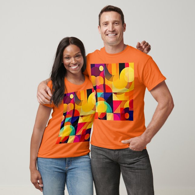 Lebhafte geometrische Harmonie T-Shirt (Unisex)
