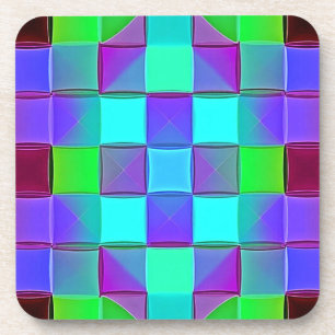 Lebhafte geometrische Lichtwellen Getränkeuntersetzer