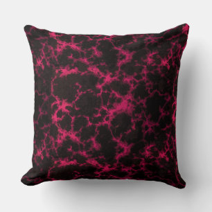 Lebhafte Gepunktete Rosa- und Schwarze Flammen Kissen