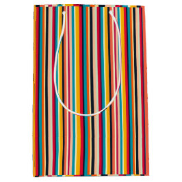 Lebhafte gestreifte Geschenktasche Mittlere Geschenktüte