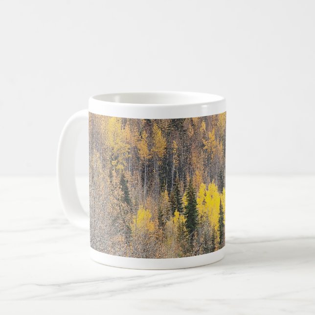 Lebhafte Golden Foliage Keramik Kaffee Tasse (Vorderseite Links)