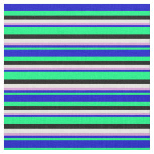 Lebhafte grüne, blaue, schwarze, weißliche und sch stoff