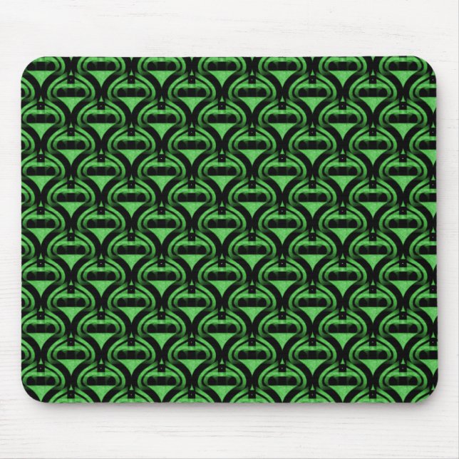 Lebhafte grüne Retro-Coole Mousepad (Vorne)