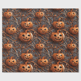 Lebhafte Halloween-Kürbislaterne Geschenkpapier