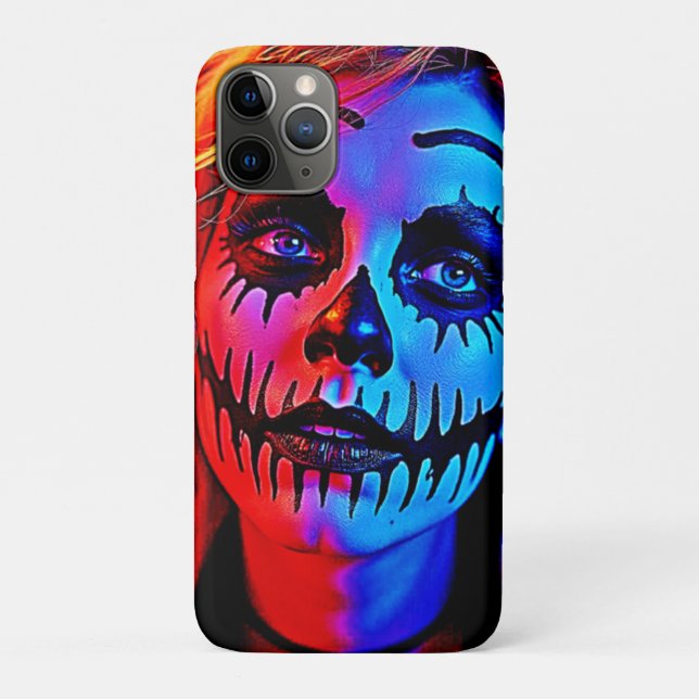 Lebhafte Halloween Makeup Art Case-Mate iPhone Hülle (Rückseite)