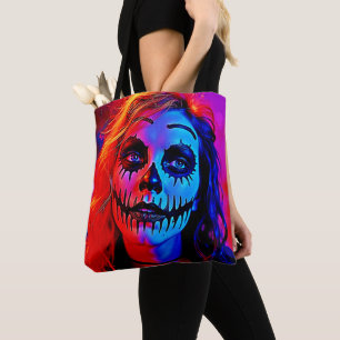 Lebhafte Halloween Makeup Art Tasche