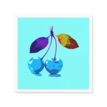 Lebhafte hellblaue Kirschen