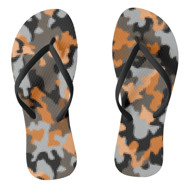 Lebhafte, helle, gelb-braune Camouflage Flip Flops (Fußbett)