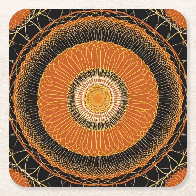 Lebhafte Herbst-Blume Rechteckiger Pappuntersetzer (Vorderseite)