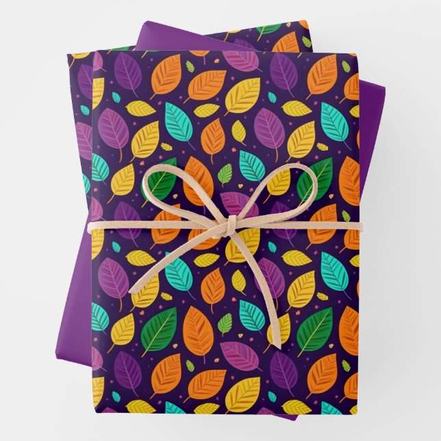 Lebhafte Herbstgänge Geschenkpapier Set (Beispiel)