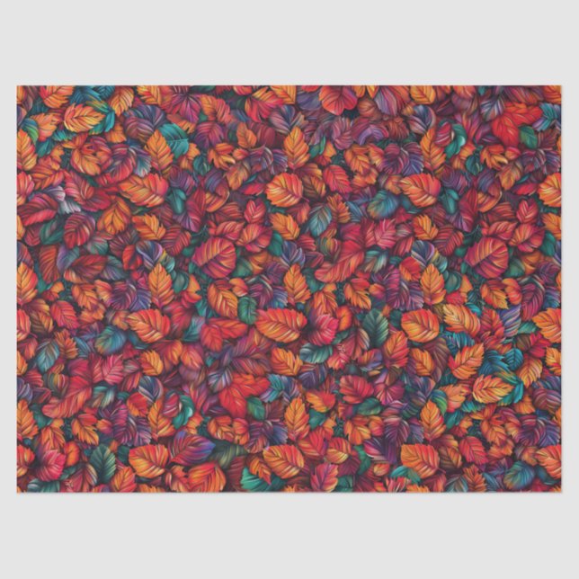 Lebhafte Herbstgänge Seidenpapier (Vorderseite)