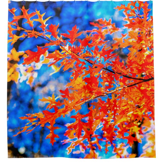 Lebhafte Herbstleaves Duschvorhang (Vorderseite)