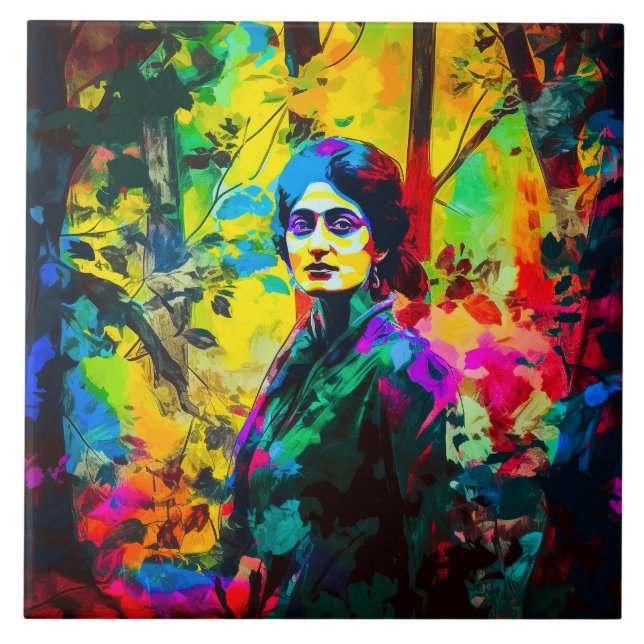 Lebhafte Herbstschönheit Fliese (Vorderseite)