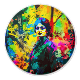 Lebhafte Herbstschönheit Keramikknauf