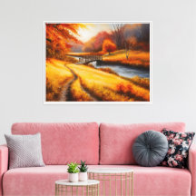 Lebhafte Herbstwaldmalerei - Herbstlandschaft