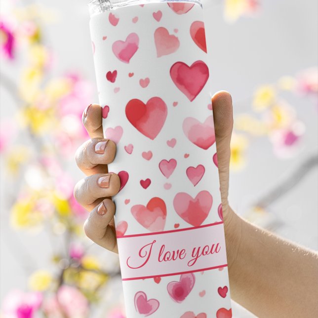 Lebhafte Herzen | Farblich | Benutzerdefinierter T Thermosbecher (Von Creator hochgeladen)