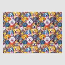 Lebhafte Hunde Print