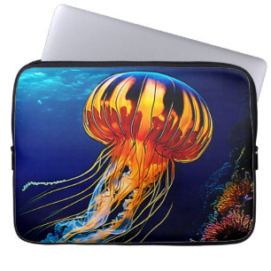 Lebhafte Jellyfish Unterwasserkunst Laptopschutzhülle