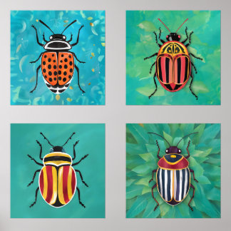 Lebhafte Käfer Bilderwand Sets