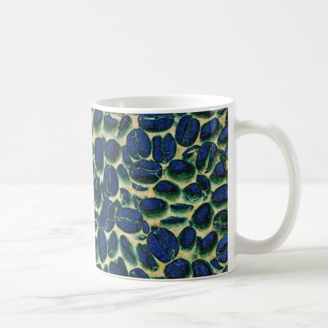 Lebhafte Kaffeebohnen Kaffeetasse (Rechts)