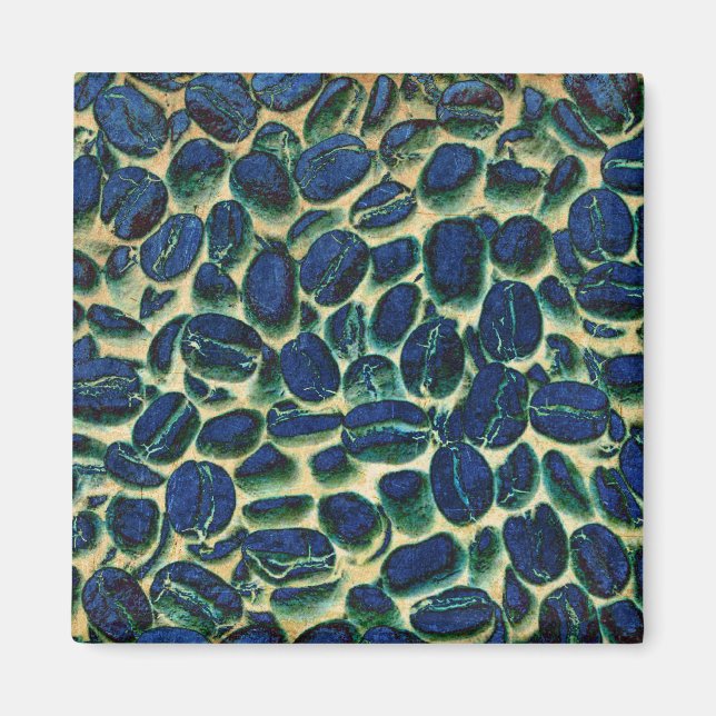 Lebhafte Kaffeebohnen Magnet (Vorne)