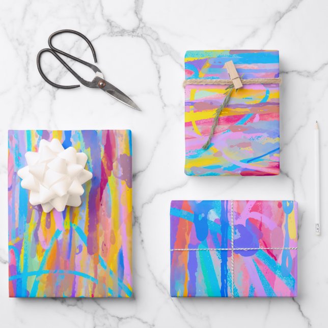 Lebhafte Kaskade Geschenkpapier Set (Vorderseite)