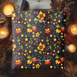 Lebhafte Khokhloma Style Blumenmuster Tote Bag Tasche