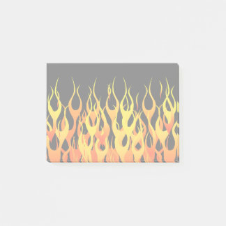 Lebhafte, klassische Racing-Flammen auf Feuer Post-it Klebezettel