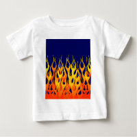 Lebhafte klassische Racing-Flammen auf Navy Blue
