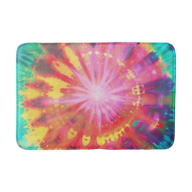 Lebhafte Krawatte-Dye #1 Badematte (Vorderseite)