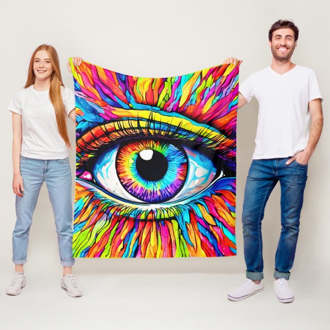 Lebhafte Kunst am Auge Fleecedecke (Beispiel)