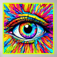 Lebhafte Kunst am Auge