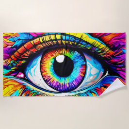 Lebhafte Kunst am Auge Strandtuch