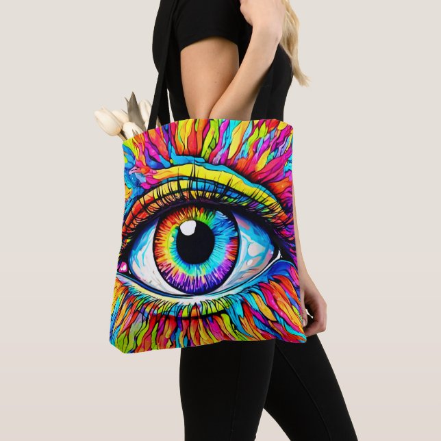 Lebhafte Kunst am Auge Tasche (Von Nahem)