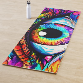 Lebhafte Kunst am Auge Yogamatte