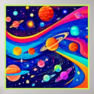 Lebhafte Kunst des Universums Poster