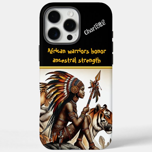 Lebhafte Kunst: Zauberei mit Tigern iPhone 16 Pro Max Hülle (Rückseite)