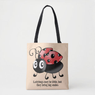 Lebhafte Ladybugs auf der Red Tote Bag - Perfektes Tasche
