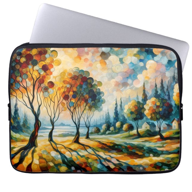 Lebhafte Landschaft Laptopschutzhülle (Vorderseite)