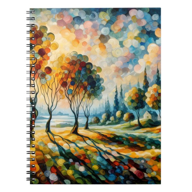 Lebhafte Landschaft Notizblock (Vorderseite)