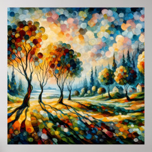 Lebhafte Landschaft Poster