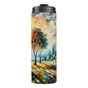 Lebhafte Landschaft Thermosbecher